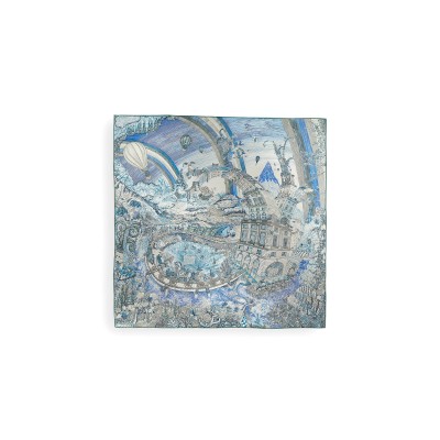 HERMES LES FOLIES DU FAUBOURG SCARF 90 H004147S 05 (88.5*88.5cm) HERMES LES FOLIES DU FAUBOURG SCARF 90 H004147S 05 (88.5*88.5cm)